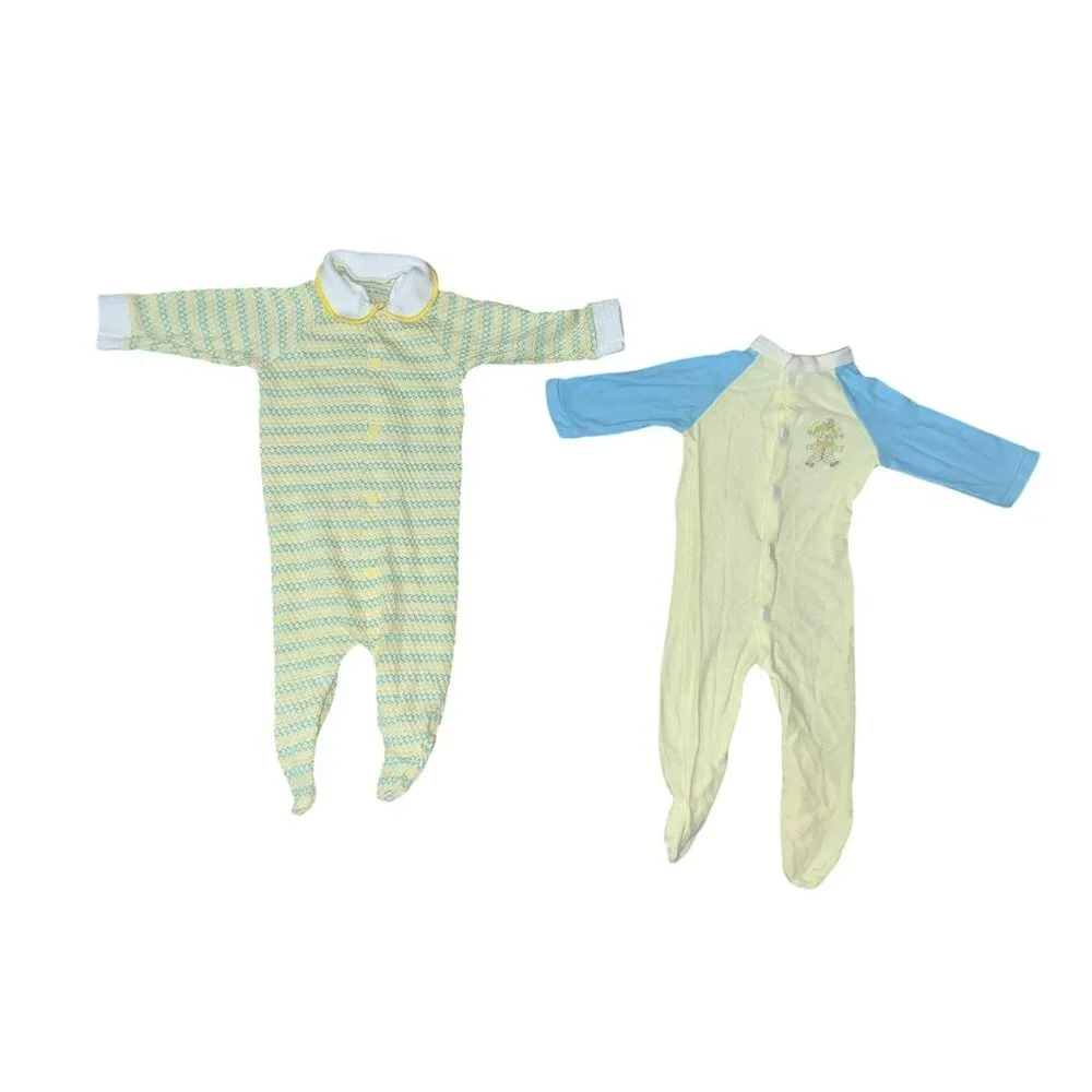 Vintage Infant Sleep N Play One Pieces Used Newborn 12 Items - Picture 2 of 6